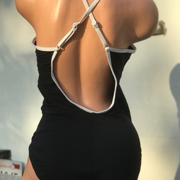 JAG one piece swimsuit black white sport swim - Picture 3 of 12